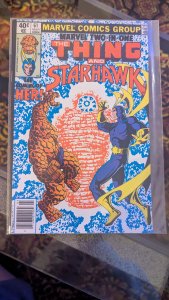 Marvel Two-in-One #61 & 62 (1980) Thing, Moondragon, Starhawk