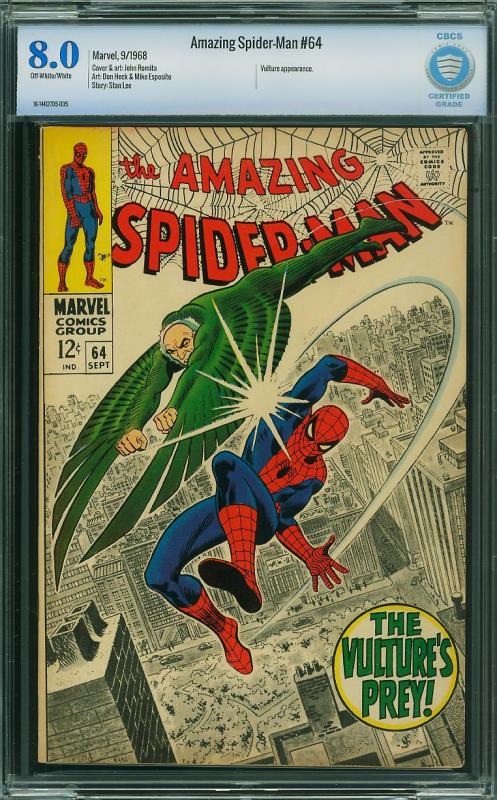 Amazing Spider-man #64 (Marvel, 1968) CBCS 8.0