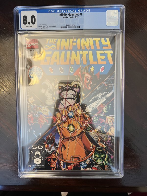 The Infinity Gauntlet #1 Direct Edition (1991) - CGC 8.0