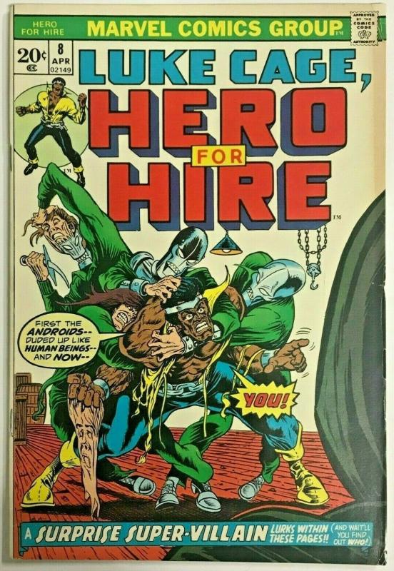 LUKE CAGE, HERO FOR HIRE#8 FN 1973 MARVEL BRONZE AGE COMICS