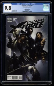 Uncanny X-Force #1 CGC NM/M 9.8 White Pages 1:25 Clayton Crain Variant