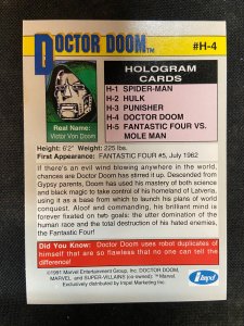 DOCTOR DOOM HOLOGRAM CARD 1991 IMPEL EX-MT 6