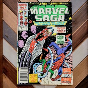 Marvel Saga #9 (Marvel 1986) History of Marvel Universe feat Spider-Man & X-Men