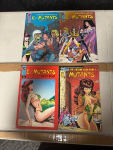 Ex-Mutants w/Pin-Up Book Ron Lim 1986 Amazing Comics Lot of 4