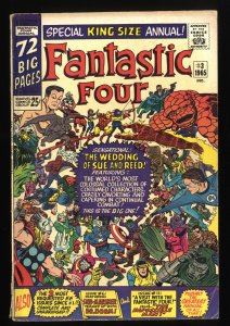 Fantastic Four Annual #3 VG- 3.5 Wedding of Sue and Reed Stan Lee Jack Kirby!
