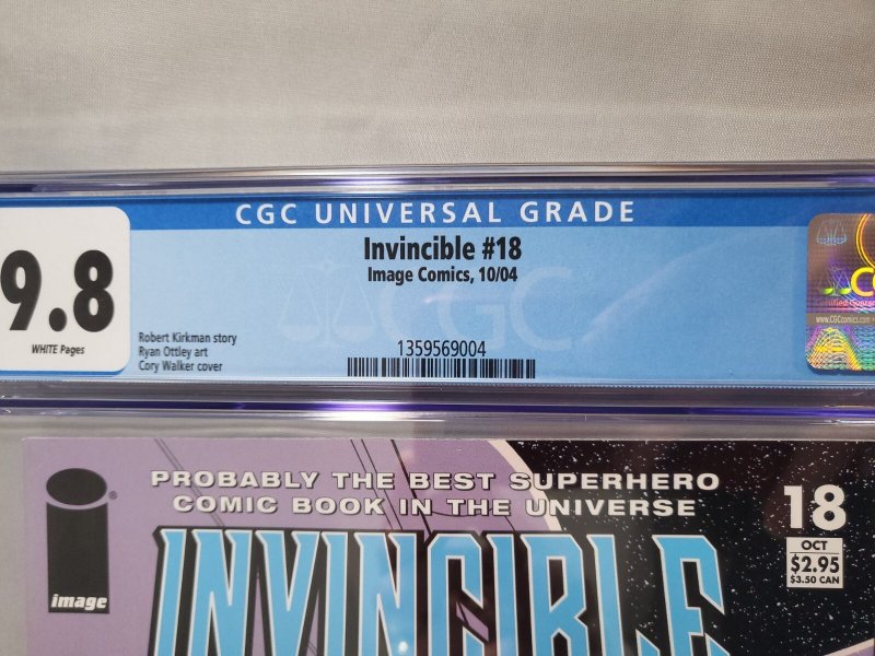 Invincible #18 CGC 9.8 1st Appearances Isotope, Rus Livingston & Shapesmith