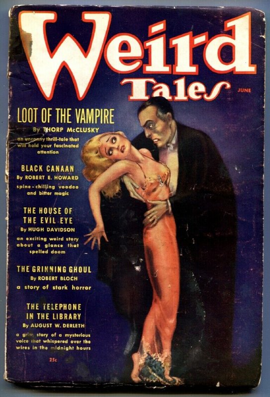 Weird Tales-6/1936-pulp fiction-spicy Good Girl Art-Brundage-Derleth-Howard g