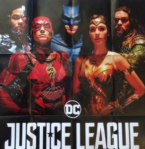 JUSTICE LEAGUE  Promo poster, 24 x 36, 2017, DC BATMAN WONDER WOMEN SUPERMAN 018