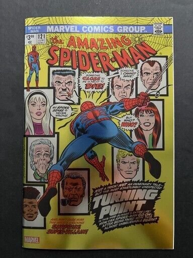 AMAZING SPIDER-MAN #121 MARVEL (2023) Foil Facsimile Edition Unknown Comics NM