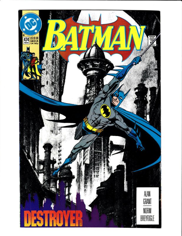 Batman #474 DC 1992 VF+ 8.5 Norm Breyfogle cover.