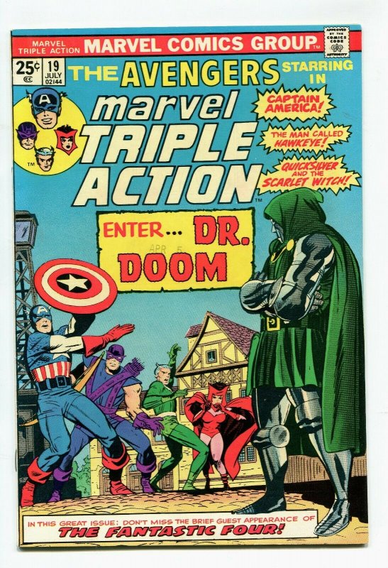 Marvel Triple Action 19 VF/NM 9.0 Avengers Marvel 1974 Uncertified FREE SHIP