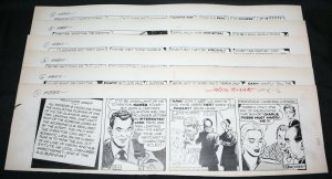 Abbie an' Slats 6pc Daily Strip Art LOT Week of 12/1/1947 by Raeburn Van Buren