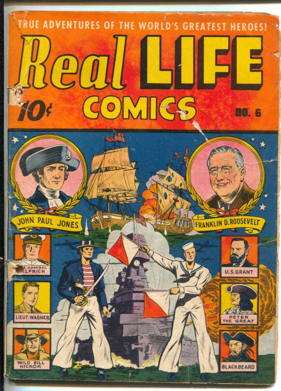 Real Life Comics #6 1942-U.S. Navy cover & story-rise of Yellow Fascism-John ...