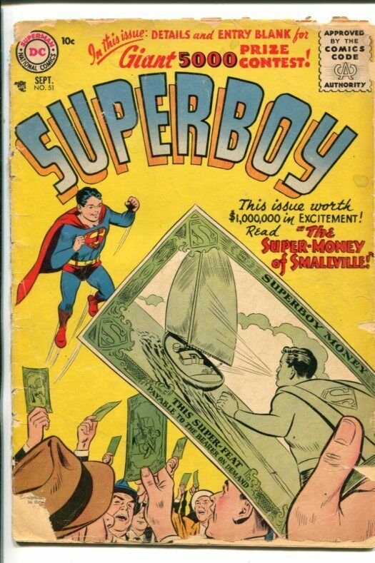 SUPERBOY #51-1956-DC-BARGAIN COPY-pr