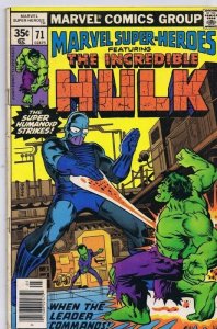 Marvel Super Heroes #78 ORIGINAL Vintage 1978 Incredible Hulk