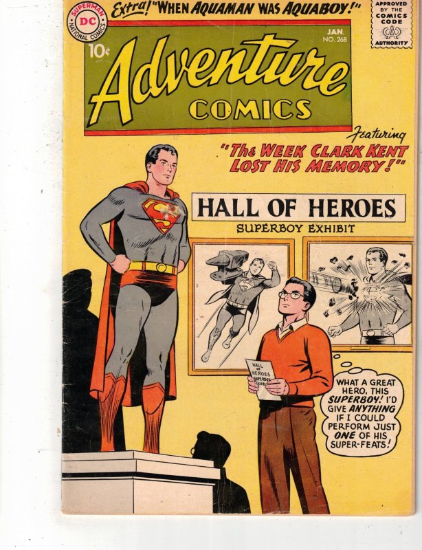 Adventure Comics #268 (1960) PRICE DROP! FN+ G Arrow, Origin Aquaman! BEANTOWN!