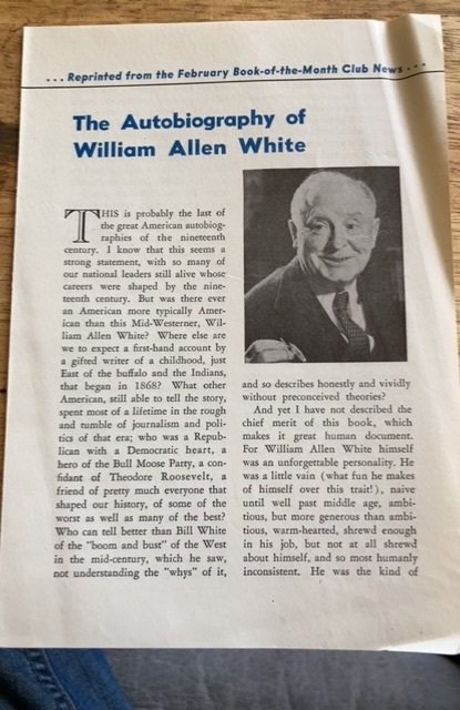 The autobiography of William Allen, White, 1946 with extra