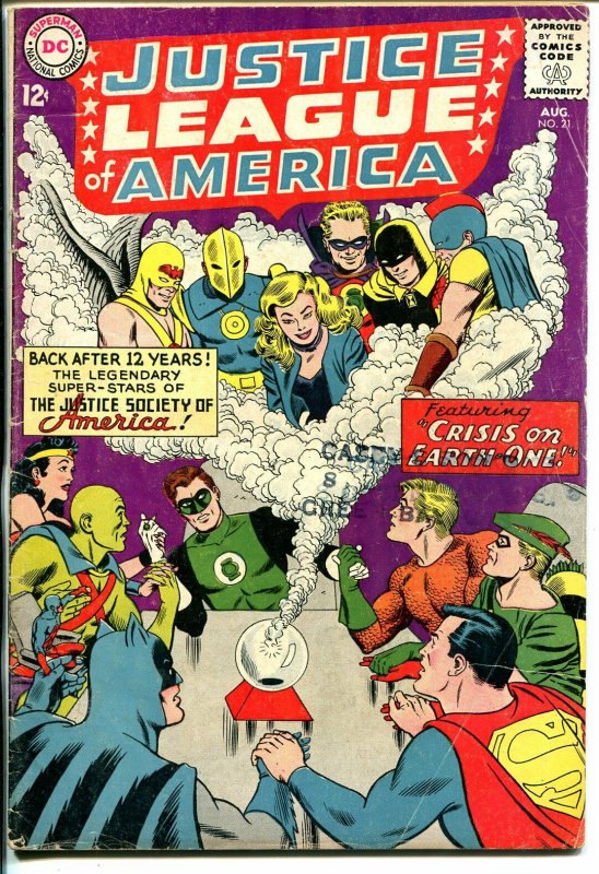 Justice League of America #21 1961-DC-1st Hourman  & Dr Fate-Superman-VG