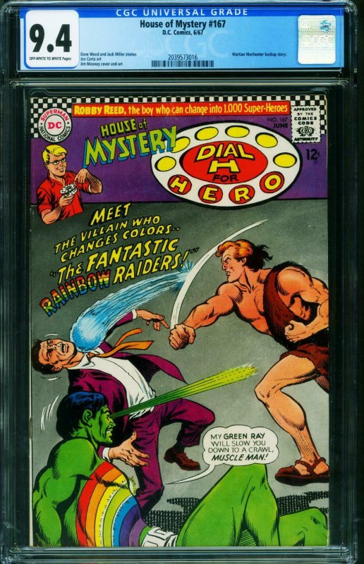 HOUSE OF MYSTERY #167 CGC 9.4 MANHUNTER FROM MARS STORY 2039573016