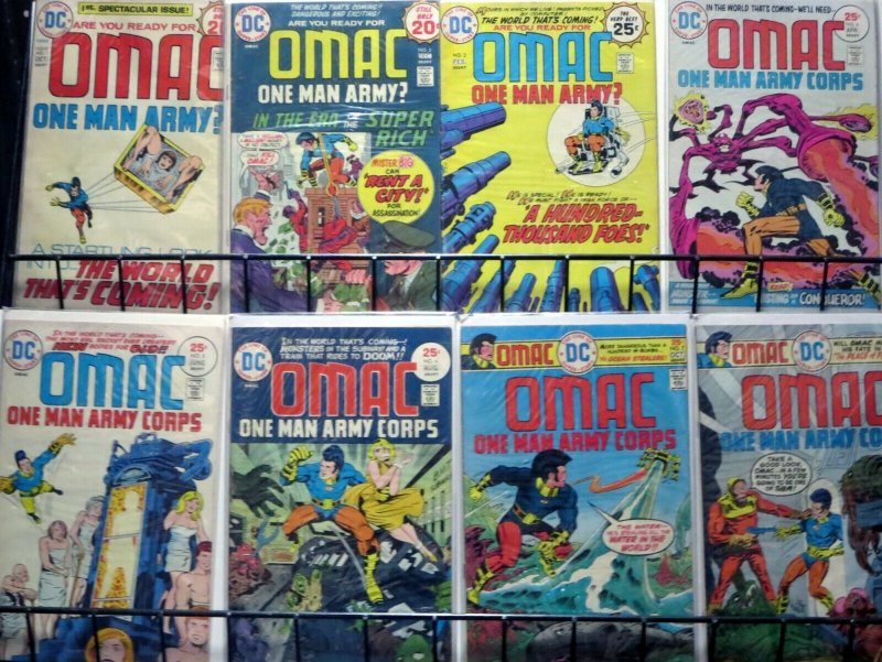 OMAC #1-8 (DC, 1974) COMPLETE! Written, Drawn & Created by Jack Kirby! ReaderSet