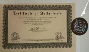 Iron Man #9 Dynamic Forces Variant Comic Book 2013 - Marvel With COA