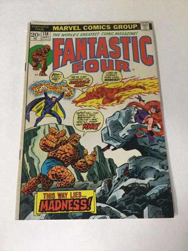 Fantastic Four 138 Vg Very Good 4.0 Stain On Back Marvel Comics 