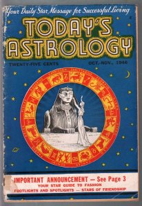 Today's Astrology 10/1946-Egyptology cover-strange & unusual-G