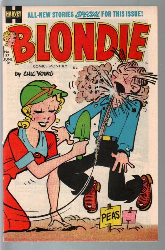 Blondie # 67 1954-Harvey-gardening cover-Chic Young-file copy-VF