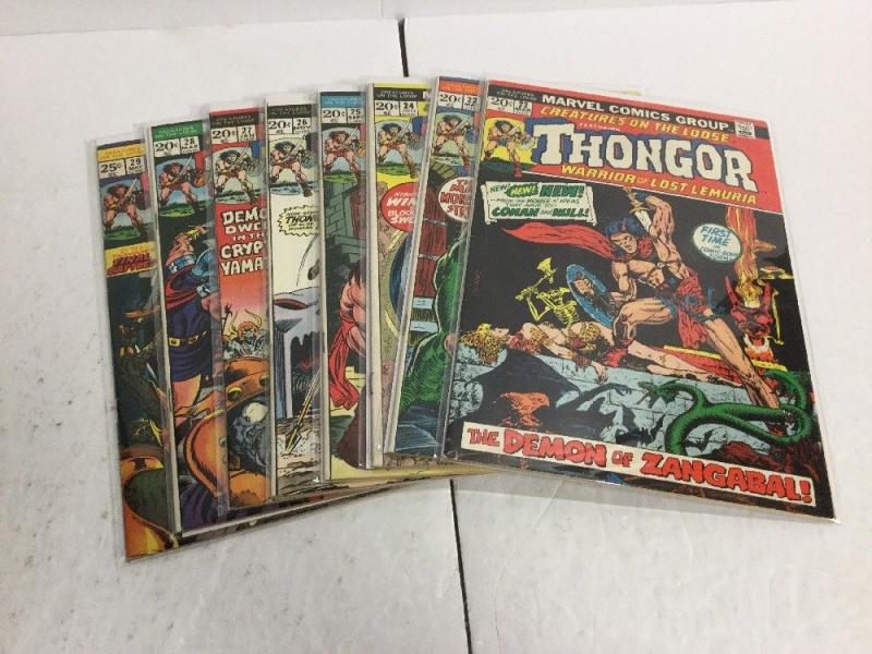 Creatures On The Loose Thongor 22-29 Lot Set Run Fn-Vf Fine-Very Fine Marvel IK