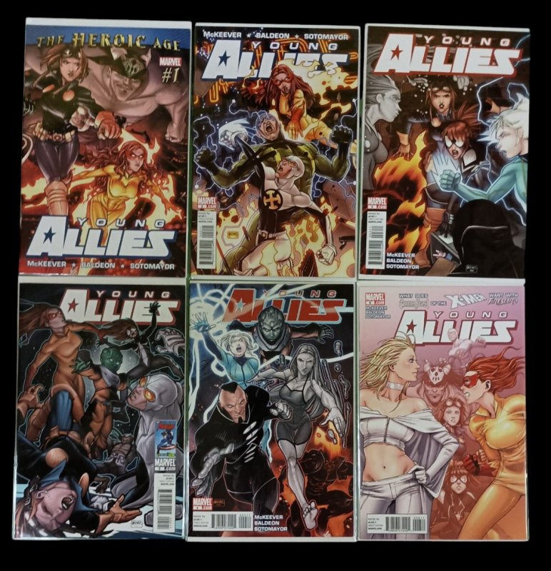 Young Allies #1-6 Run Lot McKeever Baldeon Sotomayer Marvel Comics 2010 VF