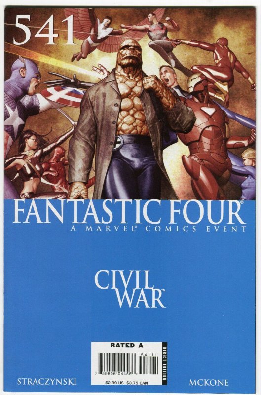 Fantastic Four #540-543 - Civil War Crossover 2007 (8.5-9.2)