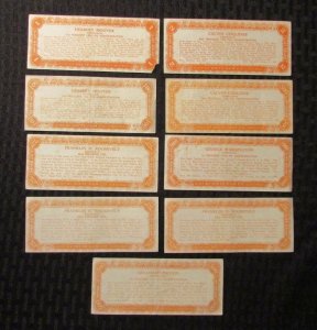 1938 Dietz Gum PRESIDENT BUCKS Hoover Roosevelt Washington Lincoln Coolidge LOT