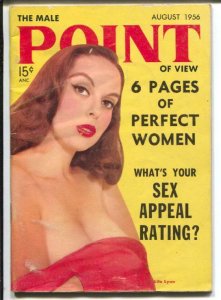 Male Point of View 8/1956-cheesecake-Anita Ekberg-Lila Lynn-Ty Cobb-VG