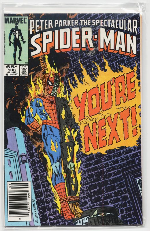 The Spectacular Spider-Man #103 Newsstand Edition (1985) Spider-Man