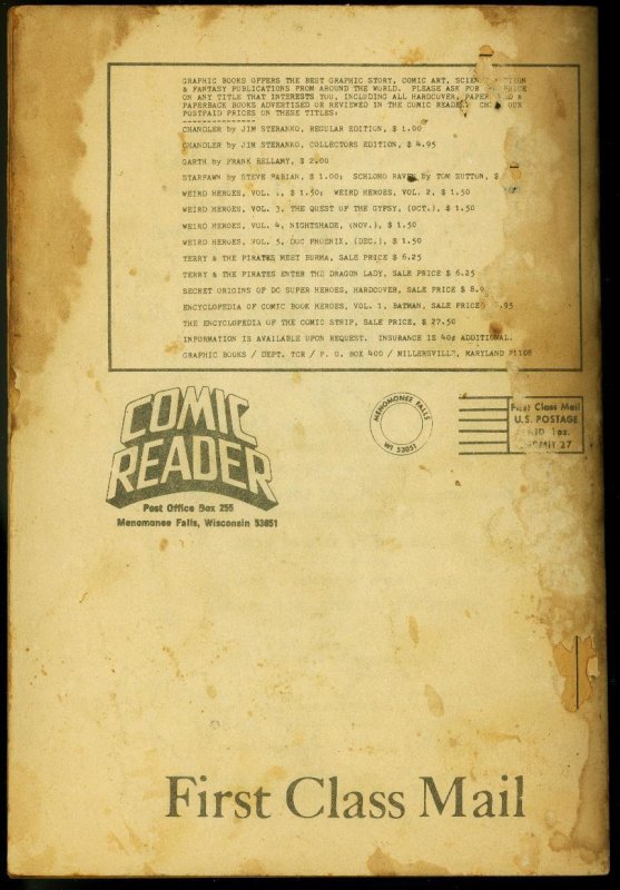 The Comic Reader Fanzine #136 1976- Metal Men cover FR/G