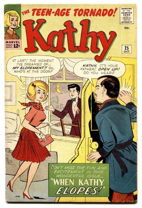 Kathy #25 1963- Marvel Humor- Stan Goldberg Kathy Elopes!!! VG+