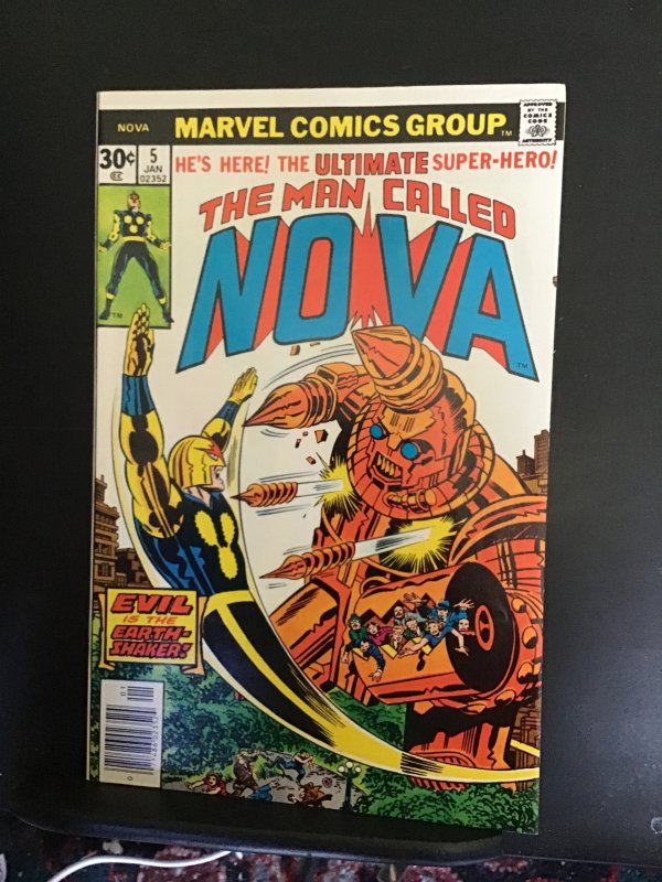 Nova #5 (1977) Hard to get a high-grade white cover key! 5th issue! NM- Wow!