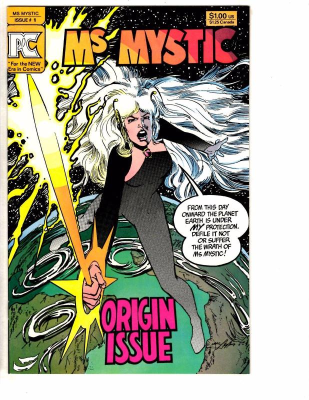 Lot Of 2 Ms Mystic Pacific Comic Books # 1 2 Origin Neal Adams Cover Art HJ6