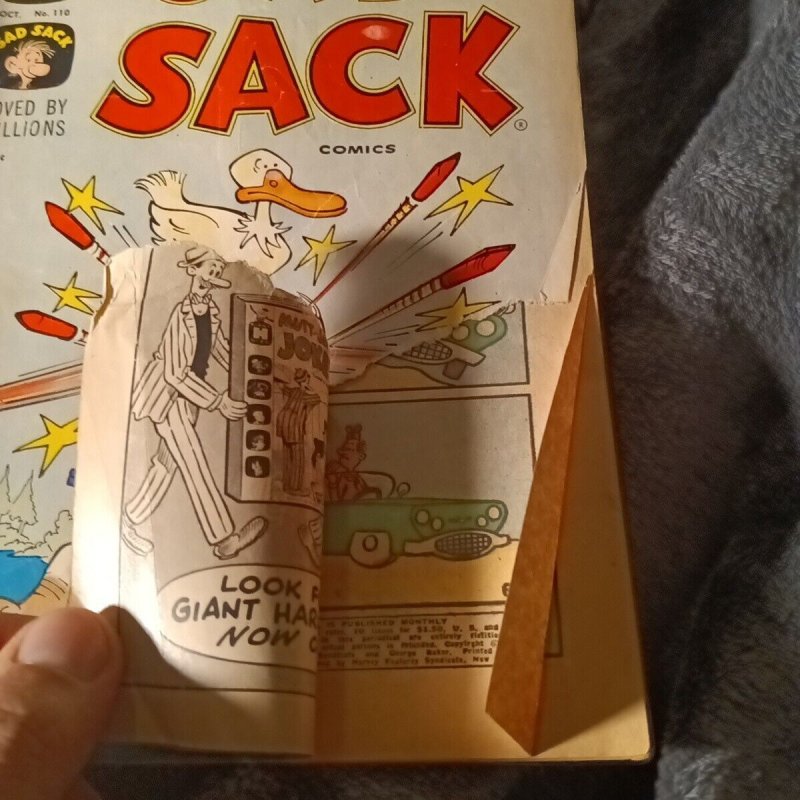 Sad Sack #110 October 1960 Silver Age Cartoon Harvey Comics And The Sarge