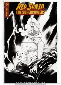 RED SONJA THE SUPERPOWERS (2020 DYNAMITE) #4 VARIANT 1:7 PINNA B&W FOC N G28307