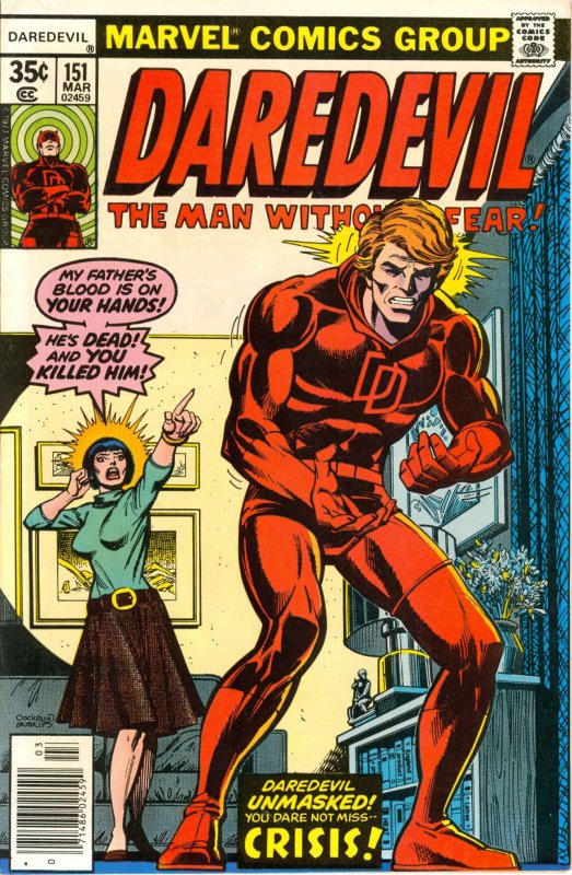 Daredevil #151 (Mark Jewelers) FN ; Marvel | March 1978 Unmasked