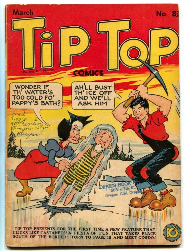 Tip Top Comics #83 1943-Captain and the Kids- missing centerfold