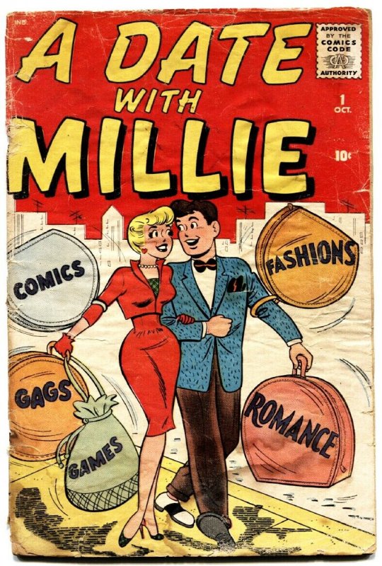 A Date With Millie #1 1959-Atlas-Dan DeCarlo-Chili-paper dolls-fashion bargain