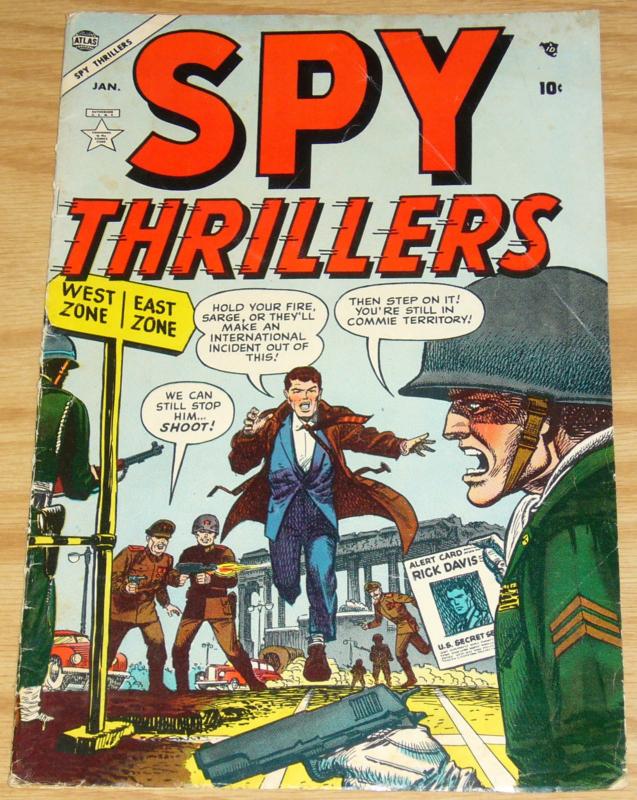 Spy Thrillers #2 VG january 1955 - rick davis - atlas comics - golden age war