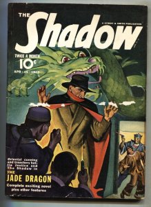 The Shadow Pulp April 15 1942- Jade Dragon-Maxwell Grant- VG-