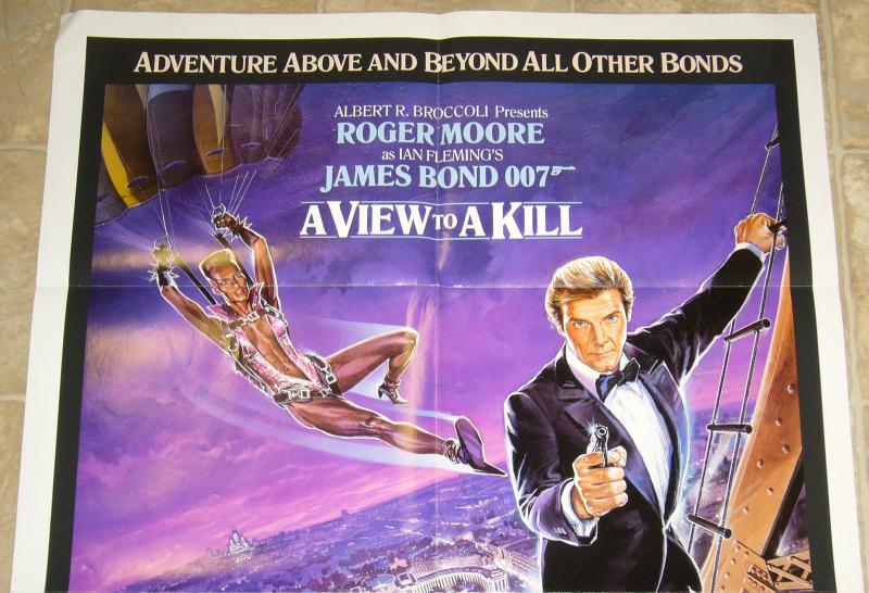 Ian Fleming's James Bond 007 A View To A Kill one sheet poster 41 x 27 moore