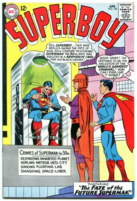 SUPERBOY #120 1965-DC COMICS-SUPERMAN-KRYPTONITE FN- 