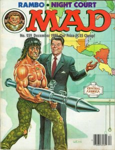 ORIGINAL Vintage 1985 Mad Magazine #259 Rocky Sylvester Stallone Ronald Reagan