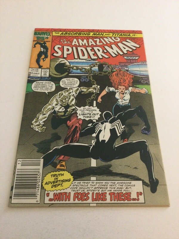 Amazing Spider-Man 283 Nm- Near Mint- Newsstand Marvel Comics 