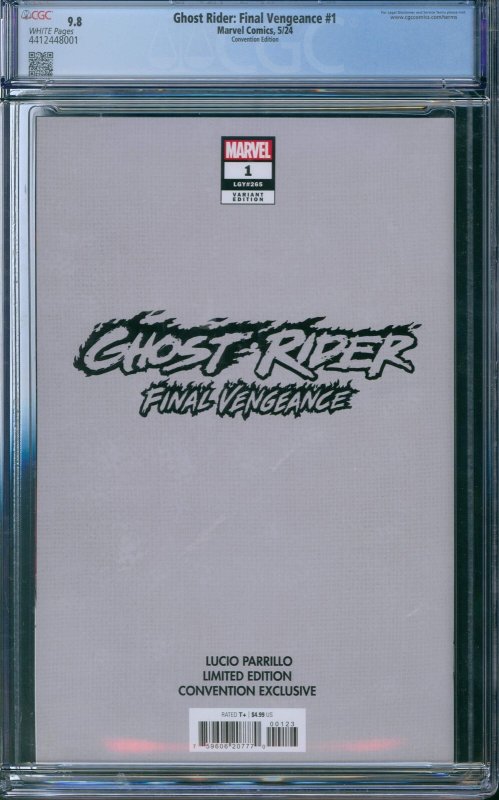 Ghost Rider: Final Vengeance #1 Virgin Foil Cover - CGC 9.8 - 2024